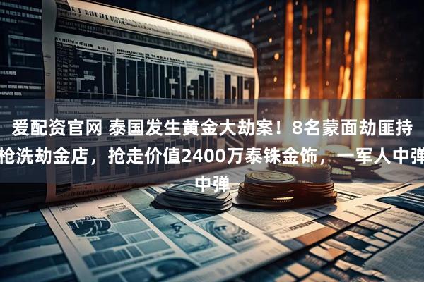 爱配资官网 泰国发生黄金大劫案！8名蒙面劫匪持枪洗劫金店，抢走价值2400万泰铢金饰，一军人中弹